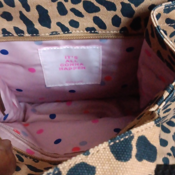 Stella & Dot Tan and Black Leopard Print Mini Tote - Picture 5 of 7